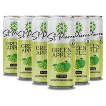 Kit 6Un Bebida Zero Açucar St Pierre Zero Green Apple 310Ml