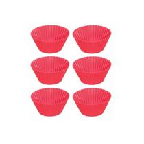 Kit 6un forma redonda cupcake bolinho muffin silicone