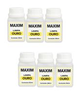 Kit 6Un Limpa Jóias Ouro Puro 18K Platina Maxim 250Ml Grande