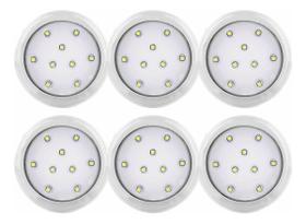 Kit 6un Luz Led Piscina Luz Branca 12v 9w 80mm 990 Lumens Kit 6un Luz Led Piscina Luz Branca 12v 9w 80mm 990 Lumens