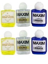 Kit 6Un Maxim 40Ml Limpa Chapeados Pratas Ouro 18K Liquido Kit 6Un Maxim 40Ml Limpa Chapeados Pratas Ouro 18K Liquido