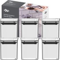 Kit 6un Pote Organizador Cozinha Porta Tempero Hermético 180ml Acrilico Transparente Prático Kit 6un Pote Organizador Cozinha Porta Tempero Hermético 180ml Acrilico Transparente Prático