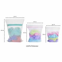 Kit 6un Saquinhos c/ Ziper Lavar Roupa Na Maquina 3 Tamanhos - Vida Prática Kit 6un Saquinhos c/ Ziper Lavar Roupa Na Maquina 3 Tamanhos - Vida Prática