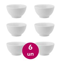 Kit 6un Tigela Bowl Porcelana Branco Caldo Açaí Sopa 450ml - Gastronomia e Decoração