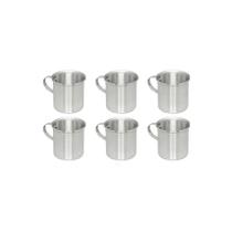 Kit 6und Caneca Reforçada de Alumínio Fundido Escola 300ml