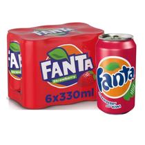 Kit 6Und Refrigerante Fanta U.S.A Strawberry Kiwi Lata 330Ml