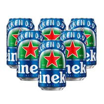 Kit 6X 350ml Cerveja Heineken Zero Álcool Lata