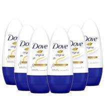 Kit 6X 50ml Desodorante Antitranspirante Roll-on Dove Original