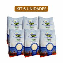 Kit 6X: Arroz Branco Orgânico Biorgânica 500G