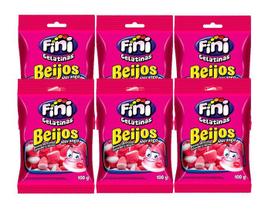 Kit 6x Balas Fini Beijos De Morango 100g - Cimed