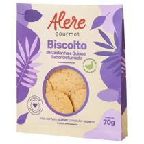 Kit 6X: Biscoito Castanha/Quinoa Defumado Sem Glúten Alere 70g