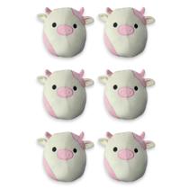 Kit 6x Brinquedos Pelúcia de Vaquinha Rosa - Ty Rara