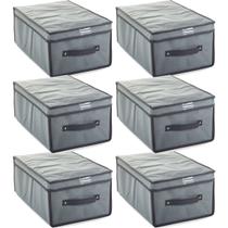 Kit 6x Caixa Organizadora Dobrável Para Closet Guarda Roupa