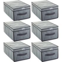 Kit 6X Caixa Organizadora Dobrável Para Closet Guarda Roupa