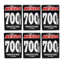 Kit 6x Câmara de ar 700 x 23/25 Kenda bico fino presta 60 mm Kit 6x Câmara de ar 700 x 23/25 Kenda bico fino presta 60 mm