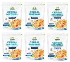 Kit 6X Cereal Matinal S/ Glúten Tradicional Integral Vitalin