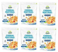 Kit 6X Cereal Matinal S/ Glúten Tradicional Integral Vitalin