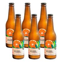 Kit 6X: Chá Verde Com Tangerina Gaseificado Brô 350Ml