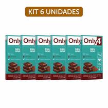Kit 6X: Chocolate 55% Cacau Sem Lactose Vegano Only4 80G