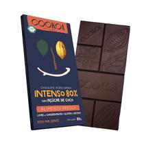 Kit 6X: Chocolate Intenso 80% Cacau Vegano Cookoa 80G