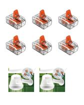 Kit 6x Conectores Emenda 2 Polos 6mm² 40A Wago p 2 Chuveiros