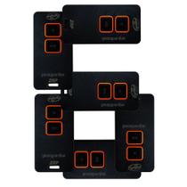 Kit 6x controle remoto zap 2b (preto / laranja)