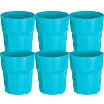 Kit 6x Copo Fibra de Arroz 400ml Nature Colors TopGet Azul Claro Kit 6x Copo Fibra de Arroz 400ml Nature Colors TopGet Azul Claro