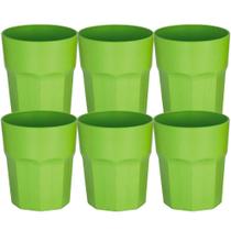 Kit 6x Copo Fibra de Arroz 400ml Nature Colors TopGet Verde Claro Kit 6x Copo Fibra de Arroz 400ml Nature Colors TopGet Verde Claro