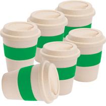 Kit 6x Copo Fibra de Bambu 380ml Fibre TopGet Verde Kit 6x Copo Fibra de Bambu 380ml Fibre TopGet Verde