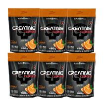 Kit 6x Creatina Turbo Monohidratada 150g Refil - Black Skull