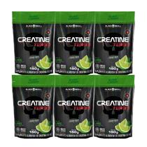 Kit 6x Creatina Turbo Monohidratada 150g Refil - Black Skull