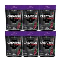 Kit 6x Creatina Turbo Monohidratada 150g Refil - Black Skull