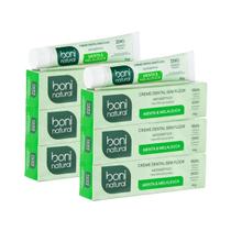 Kit 6X Creme Dental Boni Natural Menta e Melaleuca 90g