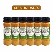Kit 6X: Cúrcuma Pimenta Preta Em Pó Orgânica Mano Velho 60G