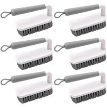 Kit 6x Escova de Limpeza Piso Tenis Azulejo com Cabo Flow OU