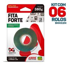Kit 6x Fita Dupla Face Profissional Extra Forte - 9 Mm X 2m