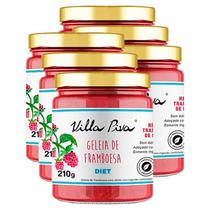 Kit 6X: Geleia De Framboesa Diet Villa Piva 210G