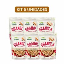 Kit 6X: Granola Maçã E Canela Sem Glúten Vitalin 200G