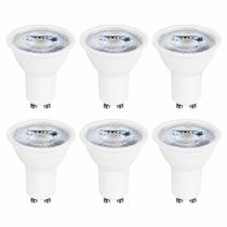 Kit 6x Lâmpada Dicróica LED MR16 GU10 6,5W 6000K Bivolt