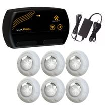 Kit 6x LED RGB 9W ABS Piscina + Comando Wifi Alexa Luxpool