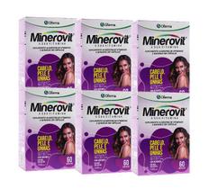 Kit 6x Minerovit Cabelo Pele E Unhas Com 60 Cáp - Cifarma