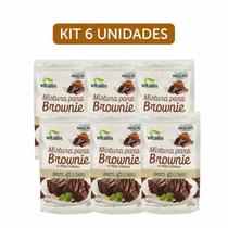 Kit 6X: Mistura para Brownie Sem Glúten Vitalin 270g