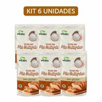 Kit 6X: Mistura Para Pão Multigrãos Sem Glúten Vitalin 300G