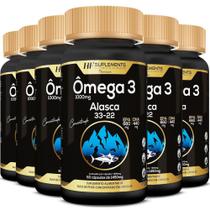Kit 6X Omega 3 Concentrado Importado Do Alasca 60Caps - HF Suplements