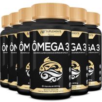 Kit 6X Omega 3 Oleo De Peixe Puro 60 Cápsulas Softgel