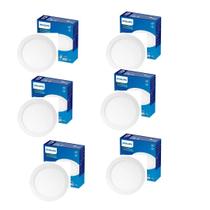 kit 6x Painel Plafon Spot Embutir 6w Philips 4000k Redondo kit 6x Painel Plafon Spot Embutir 6w Philips 4000k Redondo
