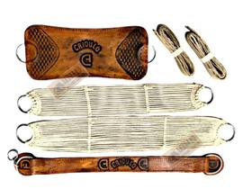 Kit 6x peças TRAVESSÃO CHINCHA BARRIGUEIRAS LATEGOS AMARELO