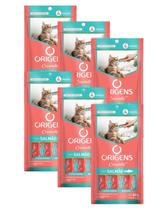 kit 6x Petisco Origens Creminho Salmão para Gatos 60g