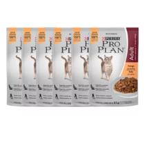 Kit 6x proplan sache gatos frango 85g