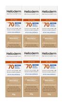 Kit 6x Protetor Solar Helioderm Facial Fps50 Oil Free 50g Cor Médio